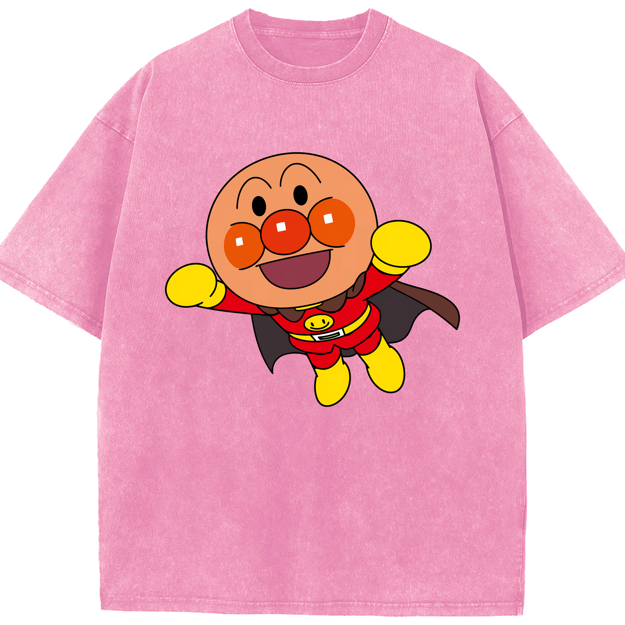 （画像用） アンパンマン Anpanman 綿100% ヴィンテージ風 半袖Tシャツ（フロントプリント）